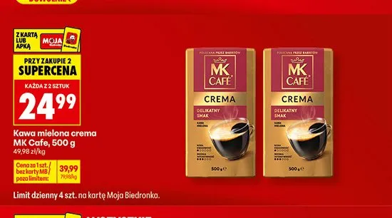Kawa mielona crema MK Cafe promocja w Biedronka