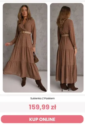 Sukienka z paskiem Renee promocja w Renee