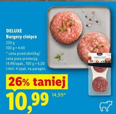 Burgery z cielęciny Deluxe promocja w Lidl