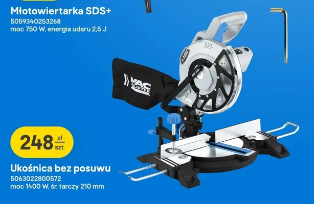 Ukośnica bez posuwu Mac Allister promocja w Castorama