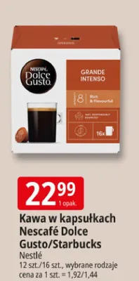 Kawa w kapsułkach Nescafe Dolce Gusto/Starbucks promocja w Leclerc