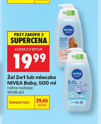 Mleczko nawilżające Nivea Baby promocja w Biedronka