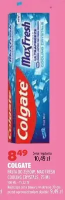Pasta do zębów Max Fresh Cooling Crystals Colgate promocja w Drogerie Natura