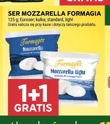 Ser Mozzarella Formagia light promocja w Stokrotka