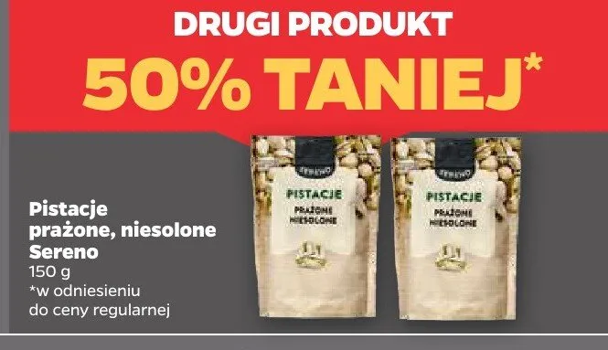 Pistacje prażone niesolone Sereno promocja w Netto