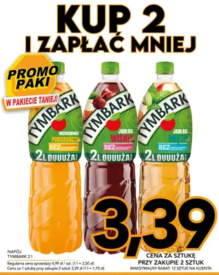 Napój Tymbark Jabłko Mięta promocja w Kupiec