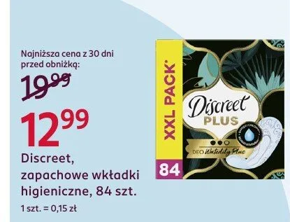 Zapachowe wkładki higieniczne promocja w Rossmann