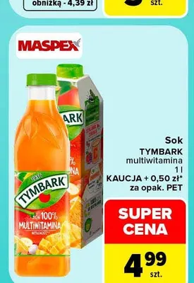 Sok multiwitamina Tymbark promocja w Carrefour Market