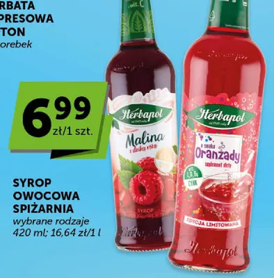 Syrop Herbapol Owocowa Spiżarnia Malina z dziką różą promocja w ABC