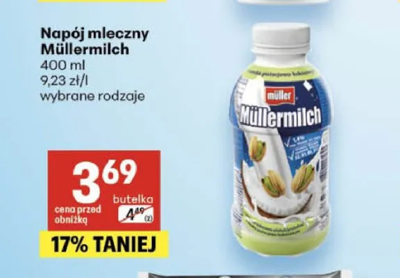 Napój mleczny Müllermilch promocja w Delikatesy Centrum