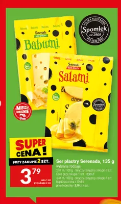 Ser żółty w plastrach Serenada Babumi promocja w Twój Market