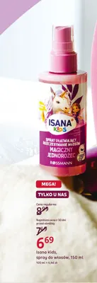 Spray do włosów Isana Kids promocja w Rossmann