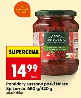 Pomidory suszone paski promocja w Biedronka