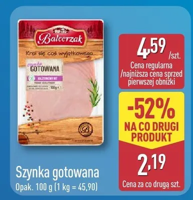 Szynka gotowana promocja w Aldi