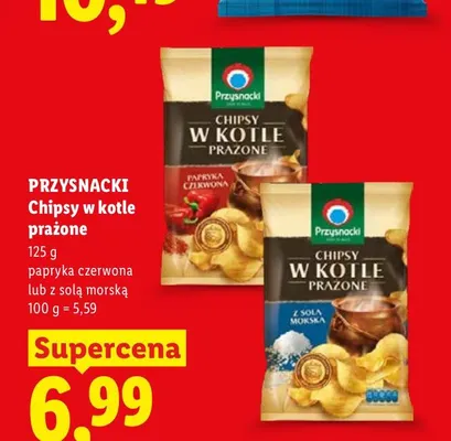 Chipsy w kotle prażone z solą morską Przysnacki promocja w Lidl