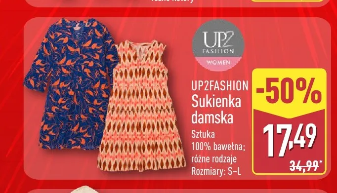 Sukienka damska Up2Fashion promocja w Aldi