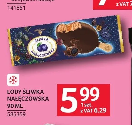 Lody Śliwka Nałęczowska promocja w Selgros