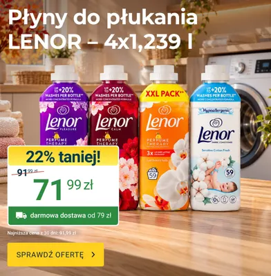 Płyn do płukania charm Lenor promocja w ERLI