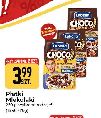 Płatki śniadaniowe Choco Muszelki Lubella Mlekołaki promocja w Społem Częstochowa