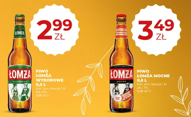 Piwo Łomża wyborowe promocja w Duży Ben