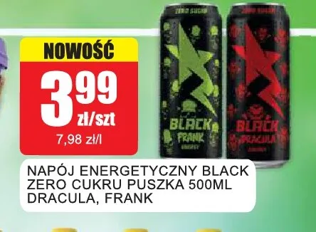 Napój energetyczny Black zero cukru Dracula promocja w Bingo