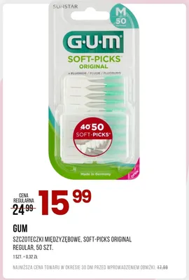 Szczoteczki międzyzębowe GUM Soft-Picks Original Regular promocja w Drogerie Natura