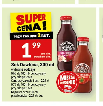 Sok Dawtona z buraka z jabłkiem promocja w Twój Market