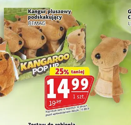Kangur pluszowy podskakujący BEMAG promocja w Prim Market