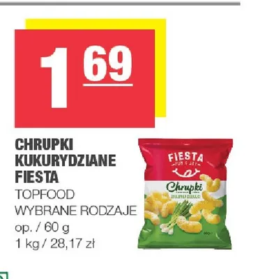 Chrupki kukurydziane Fiesta Topfood promocja w SPAR