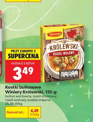 Kostki bulionowe Winiary Królewski kostka mięsna promocja w Biedronka