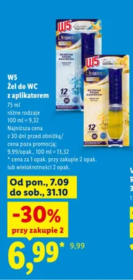 Żel do WC z aplikatorem W5 Elegance Lazurowa Laguna promocja w Lidl