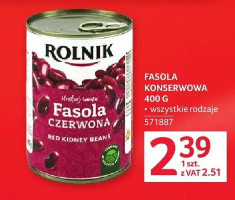 Fasola konserwowa Rolnik promocja w Selgros