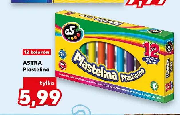 Plastelina Astra 12 kolorów promocja w Kaufland