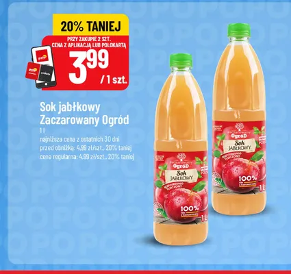 Sok jabłkowy Zaczarowany Ogród promocja w POLOmarket