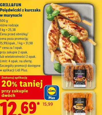 Polędwiczki z kurczaka w marynacie GRILL&FUN promocja w Lidl