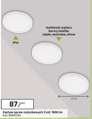 Zestaw opraw natynkowych 3 szt. 1800 lm promocja w Leroy Merlin