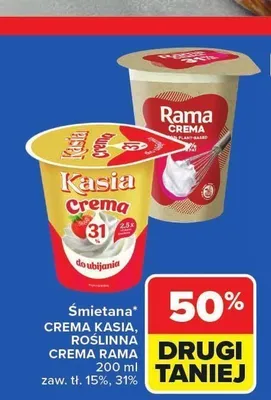 Śmietana roślinna Rama Crema promocja w Carrefour Market