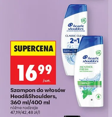 Szampon do włosów Head & Shoulders Menthol Fresh promocja w Biedronka