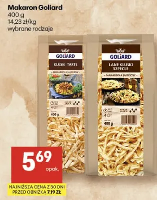 Makaron Goliard promocja w Delikatesy Centrum