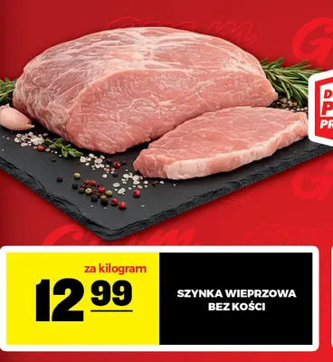 Szynka wieprzowa bez kości promocja w Gram Market