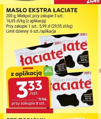 Masło ekstra Łaciate 200g promocja w Stokrotka