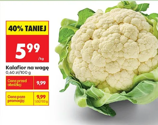 Kalafior na wagę promocja w Biedronka