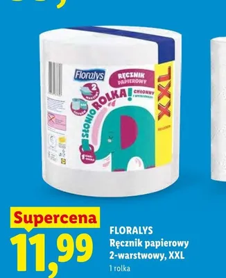 Ręcznik papierowy 2-warstwowy Floralys XXL promocja w Lidl