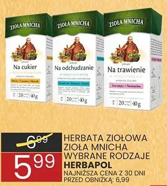 Herbata ziołowa na cukier promocja w Wafelek