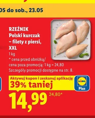 Polski kurczak filety z piersi XXL Rzeźnik promocja w Lidl
