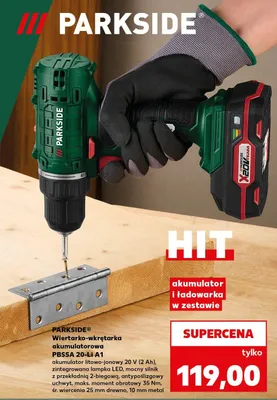 Wiertarko-wkrętarka akumulatorowa PBSSA 20-Li A1 Parkside promocja w Kaufland