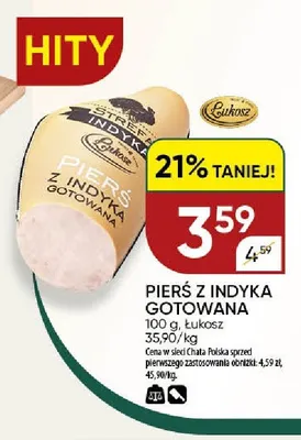 Pierś z indyka gotowana Łukosz promocja w Chata Polska