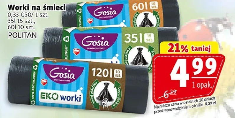 Worki na śmieci promocja w Prim Market