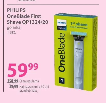 Golarka OneBlade First Shave QP1324/20 Philips promocja w Hebe
