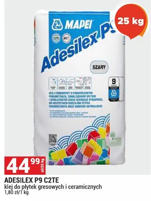 Mapei Adesilex P9 C2TE klej do płytek gresowych i ceramicznych szary promocja w Merkury Market